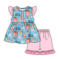 Baby Girl Farm Animals Sibling Romper Dress Clothes Set ( Moq 5 Each Design )