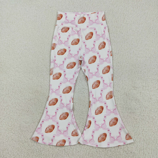 Baby Girl Pink Bow Footballs Bell Yoga Active Pants RTS