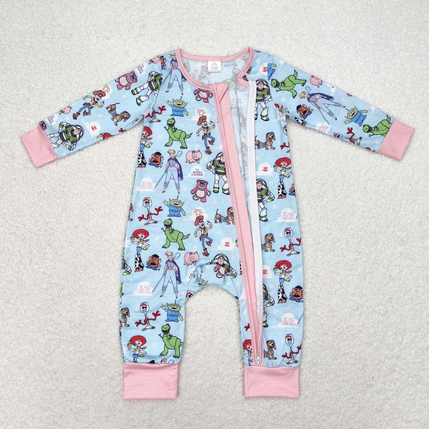 Baby Girl Infant Long Sleeves Toys Zipper Romper