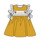 ( Moq 5 ) Baby Girls Toddler Short Sleeves Team Knee Length Ruffle Dress