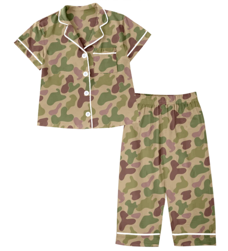 Baby Kids Toddler Sibling Camo Shirt Romper Set Moq 5