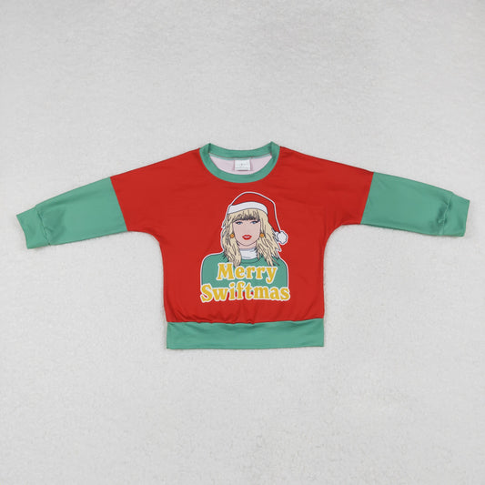 Baby Girl Christmas Red Singer Green Long Sleeves Shirt