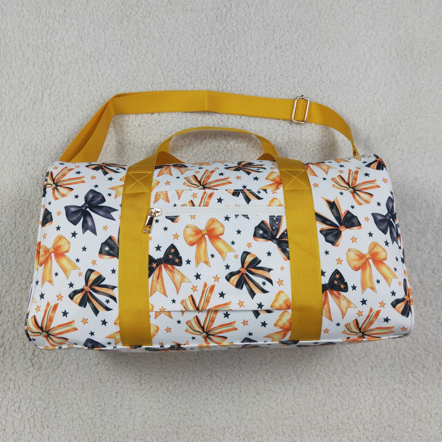 Kids Girl Adult Orange Ruffle Halloween Bows Gym Bags RTS