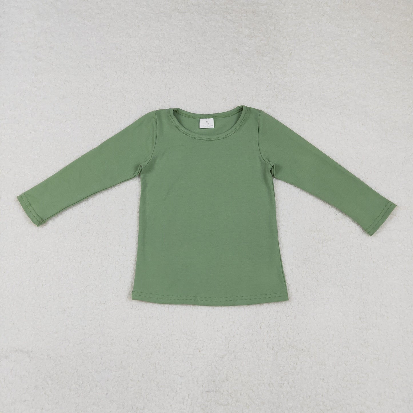 Baby Kids Toddler Long Sleeve Green Shirt Cotton Tops