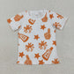 Baby Girl Short Sleeves Orange Cheer Summer Shirt Tee Tops RTS