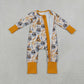 Baby Kids Infant Long Sleeves Happy New Year Zipper Footie Sleeper Romper Clothes RTS