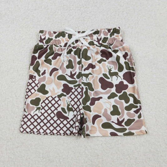 Boys Kids Toddler Ducks Dogs Deer Camo Drips Summer Shorts Bottoms RTS
