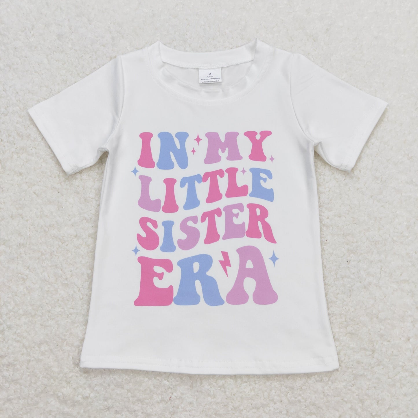 Baby Girl Short Sleeves Little Sister Singer Shirt Tops