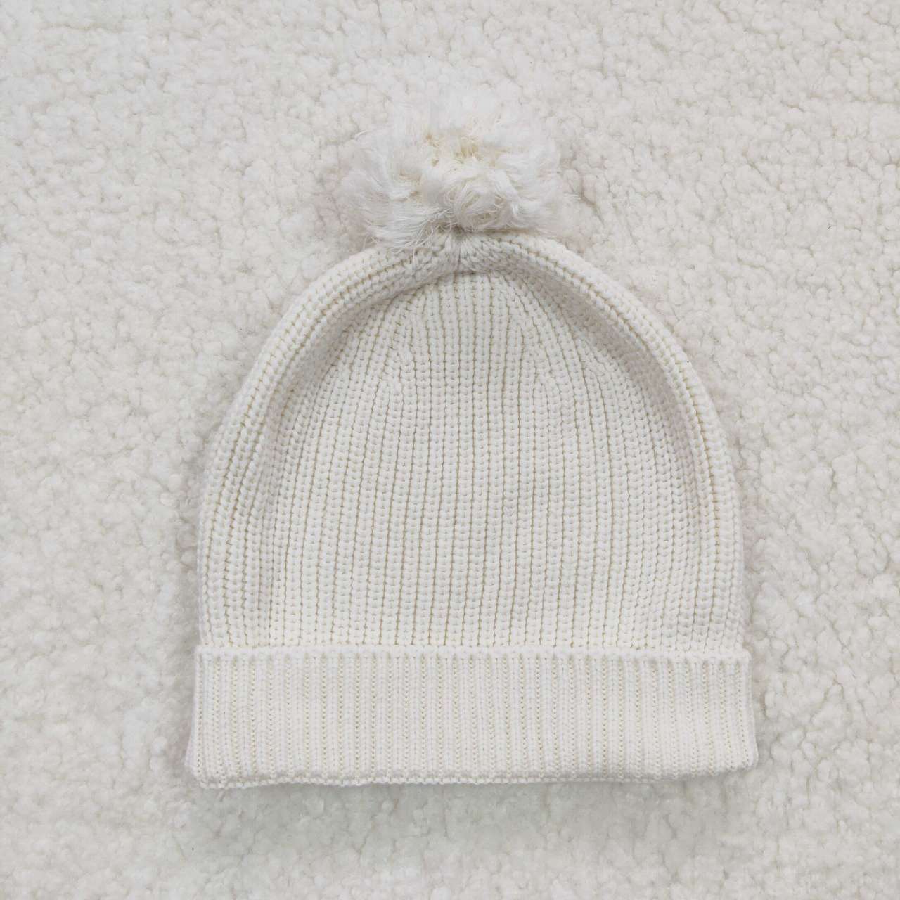 HA0003 Baby Kids White Knitted Hat