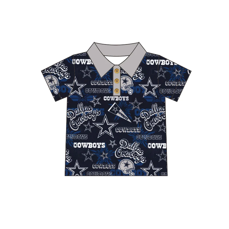 Baby Boy Short Sleeves Cowboys Shirt Tops