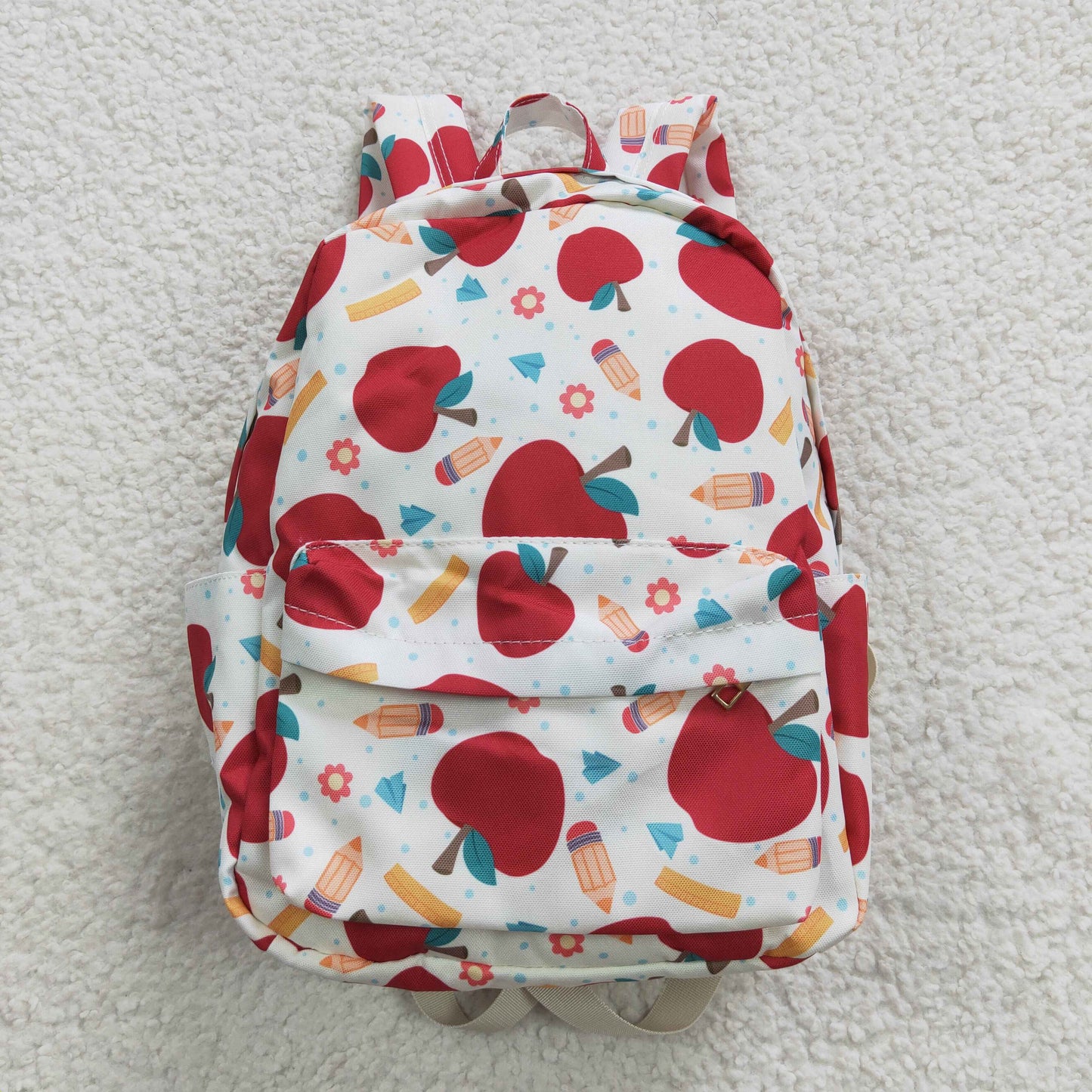 BA0069 Baby Kids Apples Pencil Floral Back To School Bag Backpack