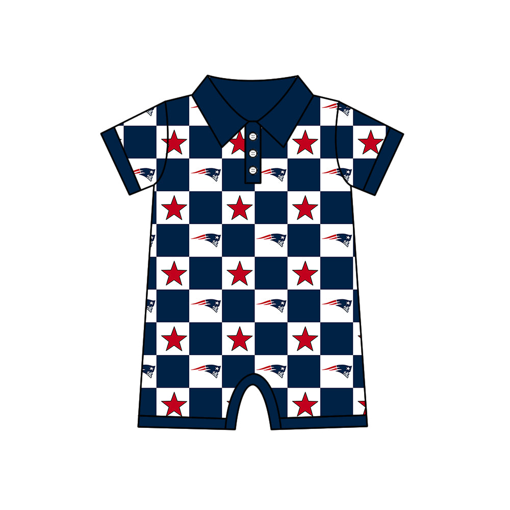 ( Moq 5 Each Style ) Baby Boys Girls Toddler Bows Navy Plaid Team Sibling Shorts Dress Shirt Set Summer Clothes