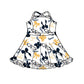 ( Moq 5 each style ) Baby Boy Girl Team Cheer Sibling Shirt Black Bows Dress Set 8.14