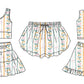 ( Moq 5 Each Style ) Baby Girls Kids Flower Bows Sibling Shorts Sets Clothes