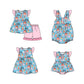 Baby Girl Farm Animals Sibling Romper Dress Clothes Set ( Moq 5 Each Design )