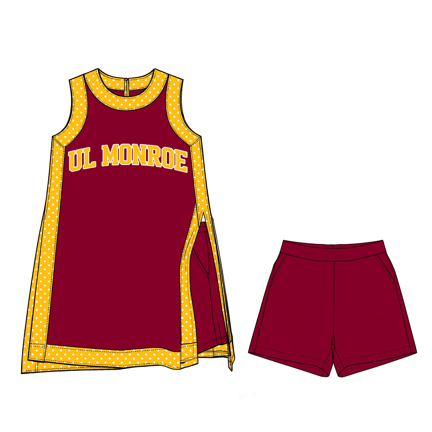 ( Moq 5 ) Baby Girls Kids Sleeveless Team Tops Shorts Team Set Clothes
