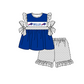 ( Moq 5 ) Baby Girls Toddler Short Sleeves Bull Bows Tunic Dots Shorts Team Set