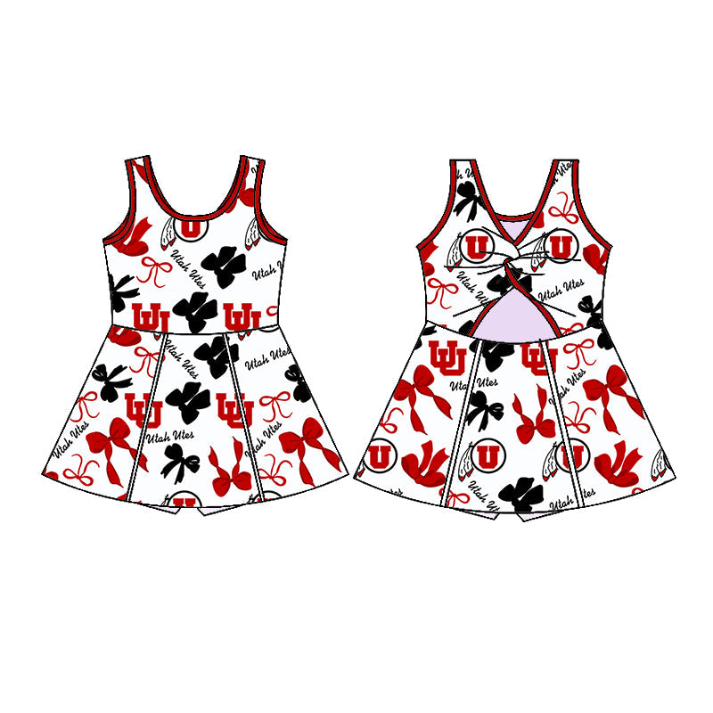 ( Moq 5 each style ) Baby Girl Team U Bows Sibling Dress Set 5.26