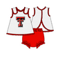 ( Moq 5 ) Baby Girls Toddler TT Dots Tops Red Bummie Shorts Team Set
