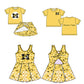 ( Moq 5 each style ) Baby Boy Girl Team Tiger Yellow Sibling Dress Romper Set 5.9