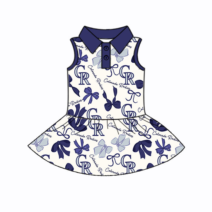 ( Moq 5 each style ) Baby Girl Team CK Bows Sibling Dress Set 5.21