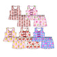 ( Moq 5 Each Style ) Sibling Baby Girls Kids Sleeveless Bows Tops Shorts Sets Summer Clothes