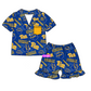 ( Moq 5 each style ) Baby Boy Girl Short Sleeves Team Blue Sibling Dress Shirt Set 5.6