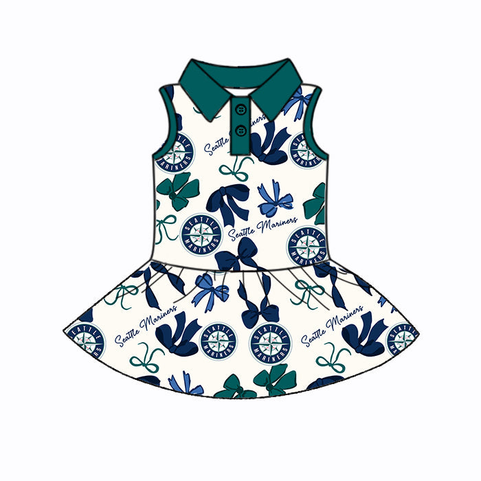 ( Moq 5 each style ) Baby Girl Team Bows Sibling Dress Set 5.19