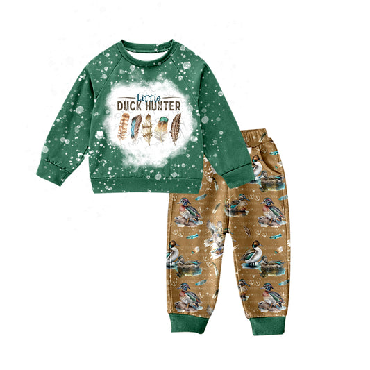 Baby Boy Long Sleeves Ducks Hunting Pants Outfit Moq 5