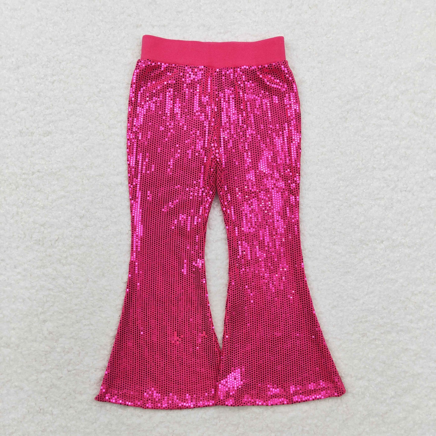 Baby Girl Pink Sequins Bell Bottom Pants