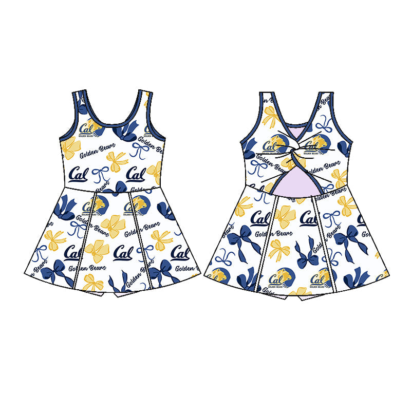 ( Moq 5 each style ) Baby Girl Team Bear Bows Sibling Dress Set 5.24