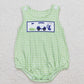 Sibling Baby Boys Kids Golf Green Plaid One Piece Romper Set RTS