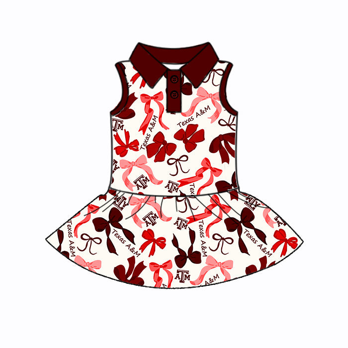 ( Moq 5 each style ) Baby Girl Team A M Bows Sibling Dress Set 5.15
