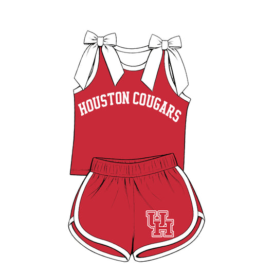 ( Moq 5 ) Sibling Baby Girls Kids Sleeveless Bows Shirt Shorts Team Set Clothes