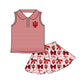 ( Moq 5 each style ) Baby Girl Toddler Team Red Bows Sibling Dress Set