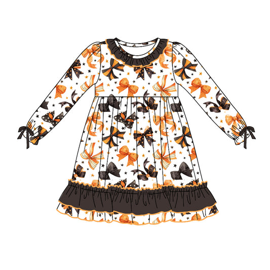 Baby Girl Long Sleeves Bows Halloween Dress