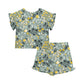 ( Moq 5 Each Style ) Sibling Baby Girls Kids Short Sleeves Floral Shirts Shorts Summer Sets
