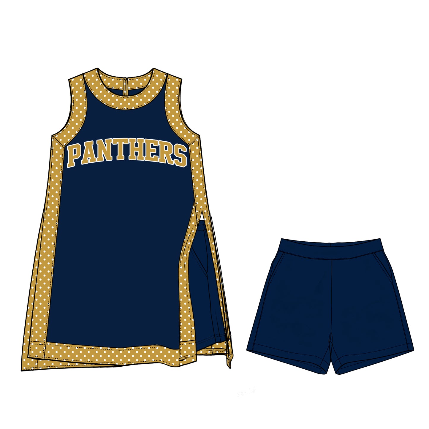 ( Moq 5 ) Baby Girls Kids Sleeveless Team Tops Shorts Team Set Clothes