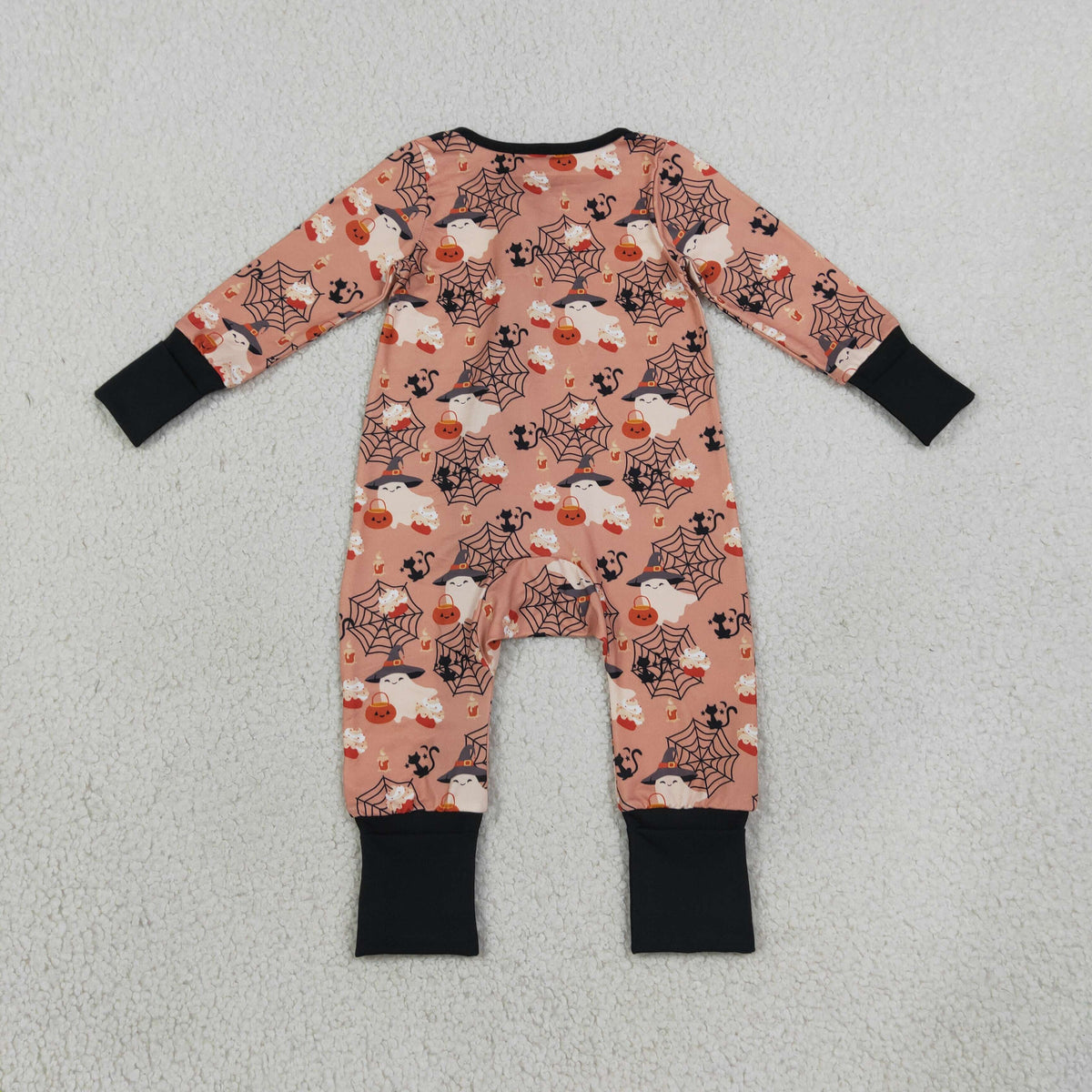 Baby Boys Infant Ghosts Halloween Zipper Footie Sleeper Romper Clothes RTS