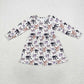 Baby Girl Long Sleeves Halloween Bows Dress