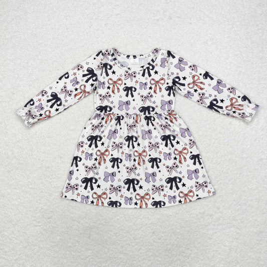 Baby Girl Long Sleeves Halloween Bows Dress