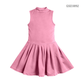 ( Moq 5 ) Preorder Baby Girls Sleeveless Pink Shorts Knee Length Yoga Active Dress