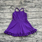 Baby Girl Purple Sleeveless Yoga Active Knee Length Dress RTS