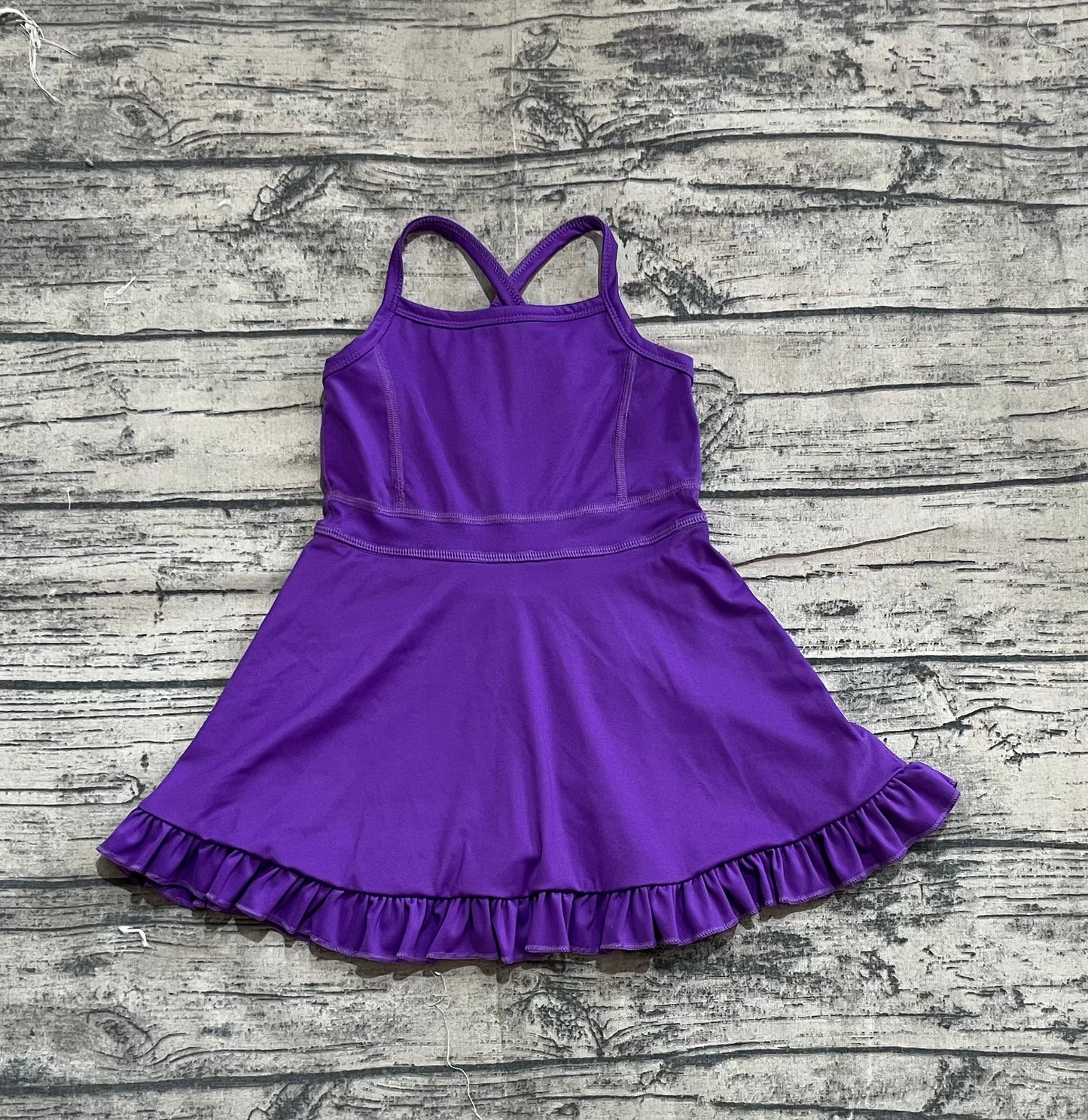 Baby Girl Purple Sleeveless Yoga Active Knee Length Dress RTS
