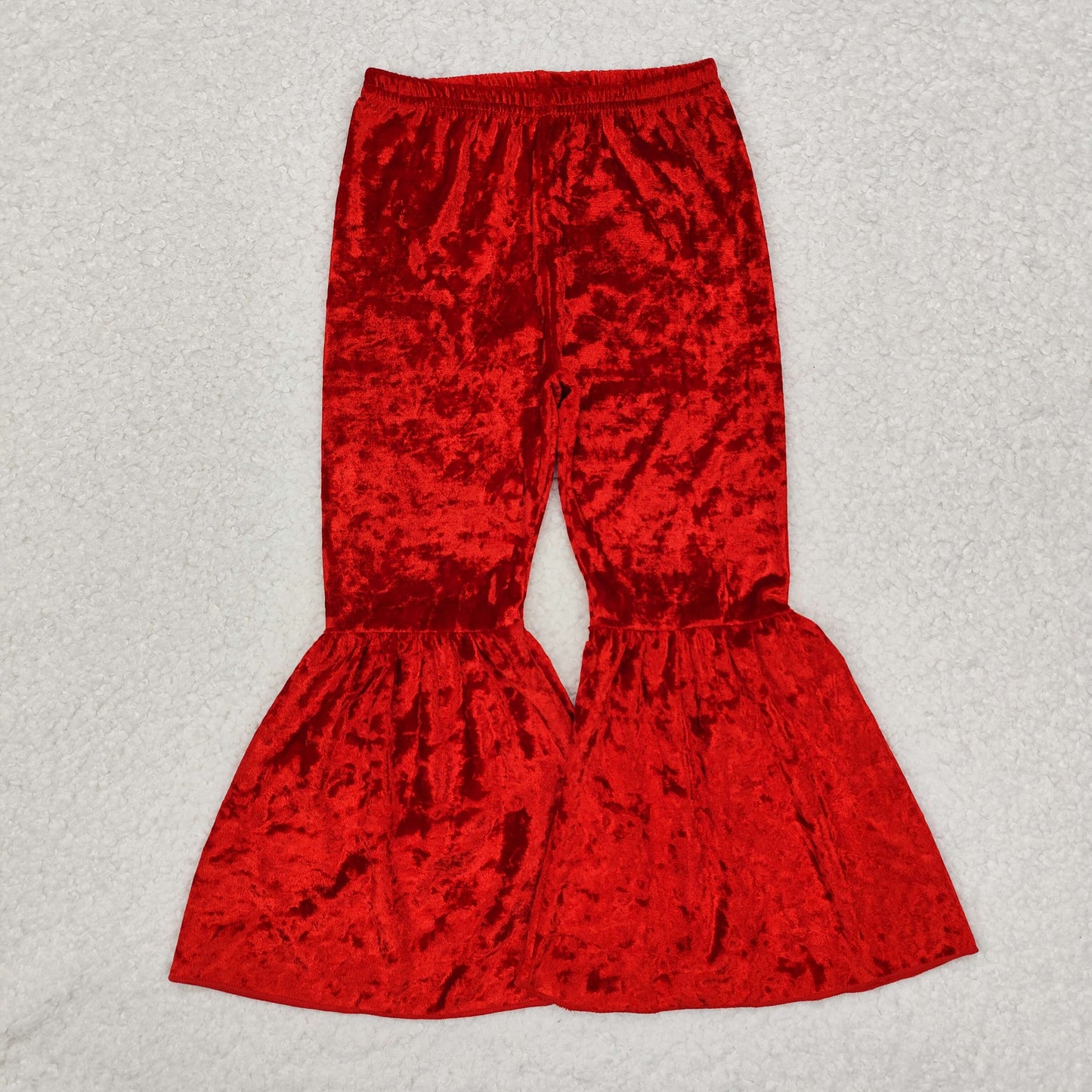 Baby Girl Kids Red Velvet Bell Pants