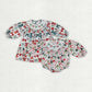 Girls Kids Green Red Bows Christmas Smocked Embroidery Sibling Dress Romper Clothes RTS
