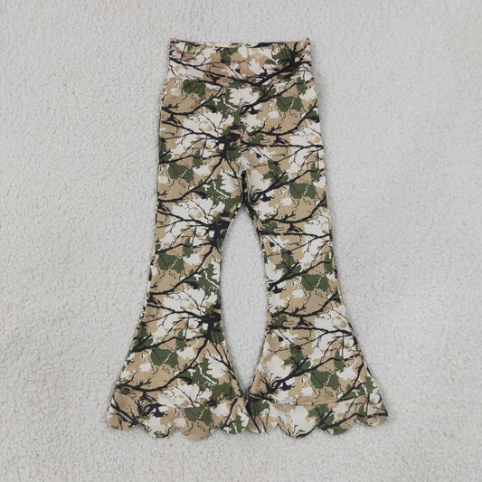 Baby Girls Kids Leaves Scallop Pants Bottoms Southern Camo Clothes RTS