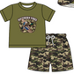 Baby Boy Girl Short Sleeves Ducks Camo Sibling Dress Romper Clothes Set ( Moq 5 Each style )12.4