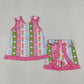 Baby Girl Kids Flower Pink Ruffle Tops Shorts Set Summer Clothes RTS