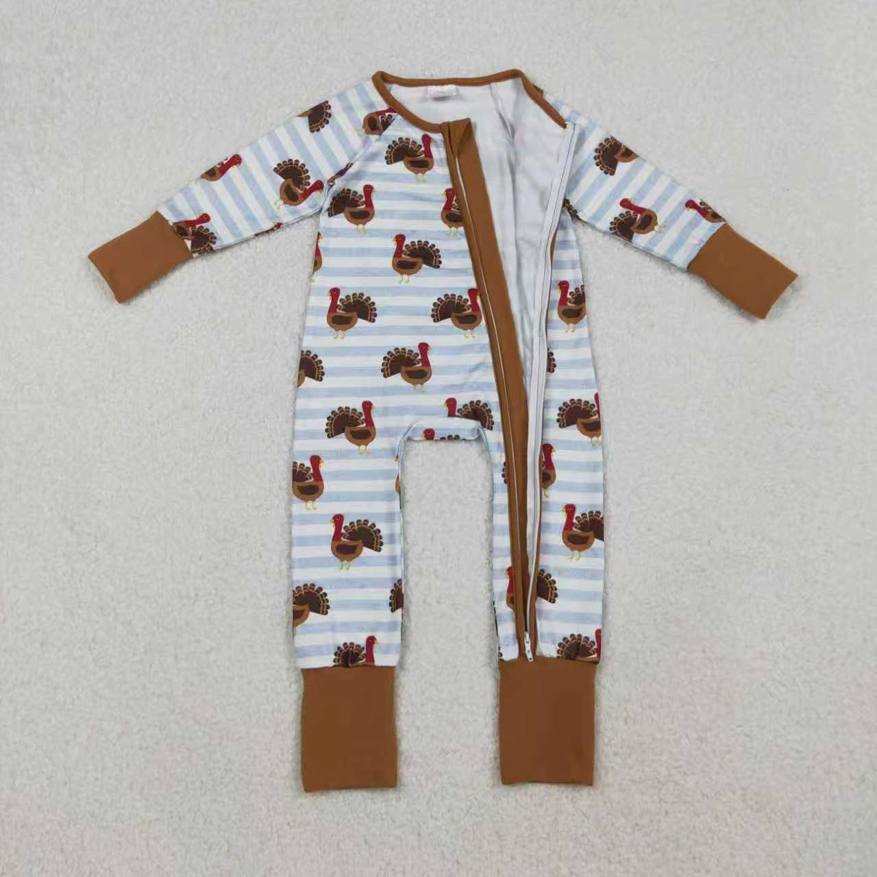 Sibling Baby Boys Adult Women turkey Thanksgiving Family Mama and Me Pants Zipper Footie Romper Pajamas RTS